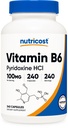 Nutricost Vitamin B6 (Pyridoxine HCl) 100mg, 240 Capsules