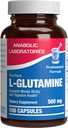 Free Form L-Glutamina Suplemento - cápsulas clínicas de L Glutamina 500mg para a saúde de Gut e soporte inmune - poderoso precursor de aminoácido Glutathione - non-GMO e feito en Estados Unidos - 100 servizos