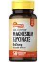 Sundance Magnesium Glycinate Capsules | 665 mg | 50 Quick Release Pills | Non-GMO and Gluten Free Supplement