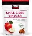 Силовий фактор Органічний Apple Cider Vinegar Soft Chews для підтримки травлення та метаболізму, Apple Cider Vinegar з матір'ю, добавки ACV, клейковини-Free, & Vegan, Caramel Apple Flavor, 30 м'які Chews