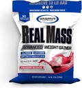 Gaspari Nutrition Real Mass: Advanced Weight Gainer, Protein och Complex Carb Blend, 50g Protein, 16g EAAs, Gluten-Free, 12 lbs (Strawberry Milkshake)