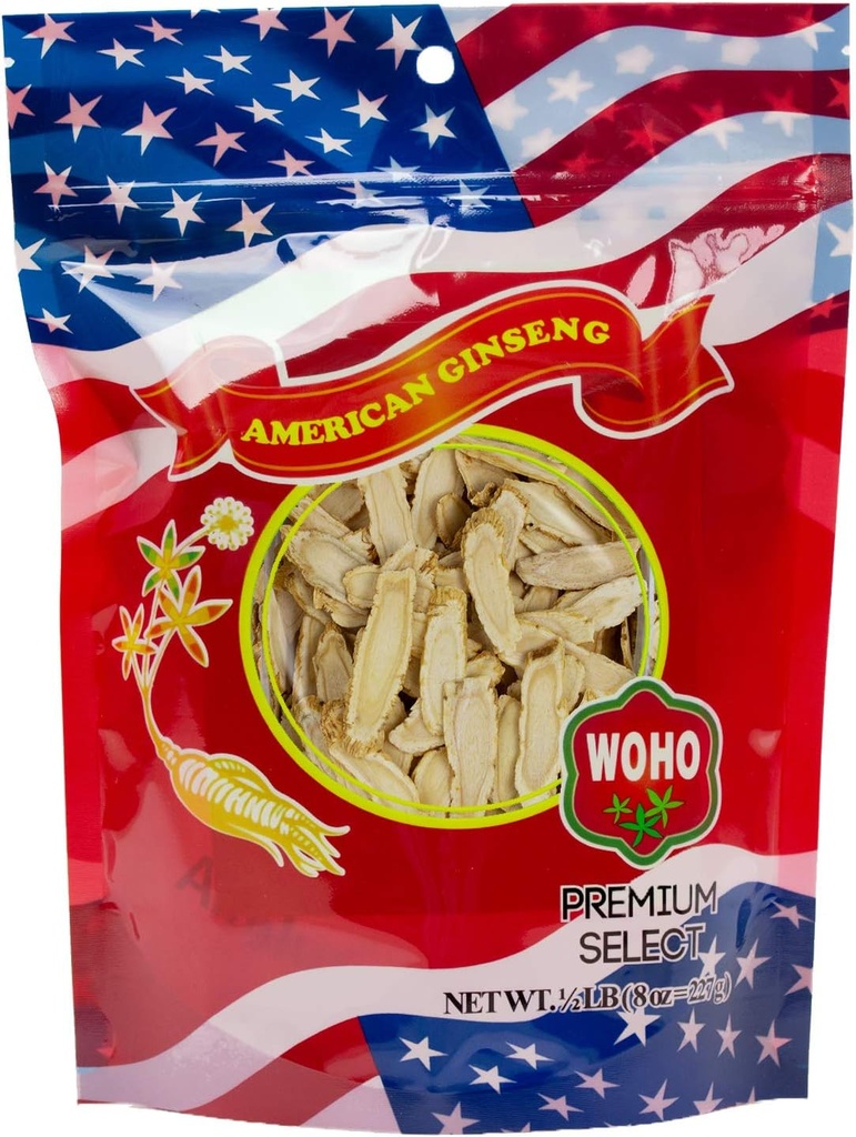 WOHO 126.8 American Ginseng Medium Slice Bag 8oz