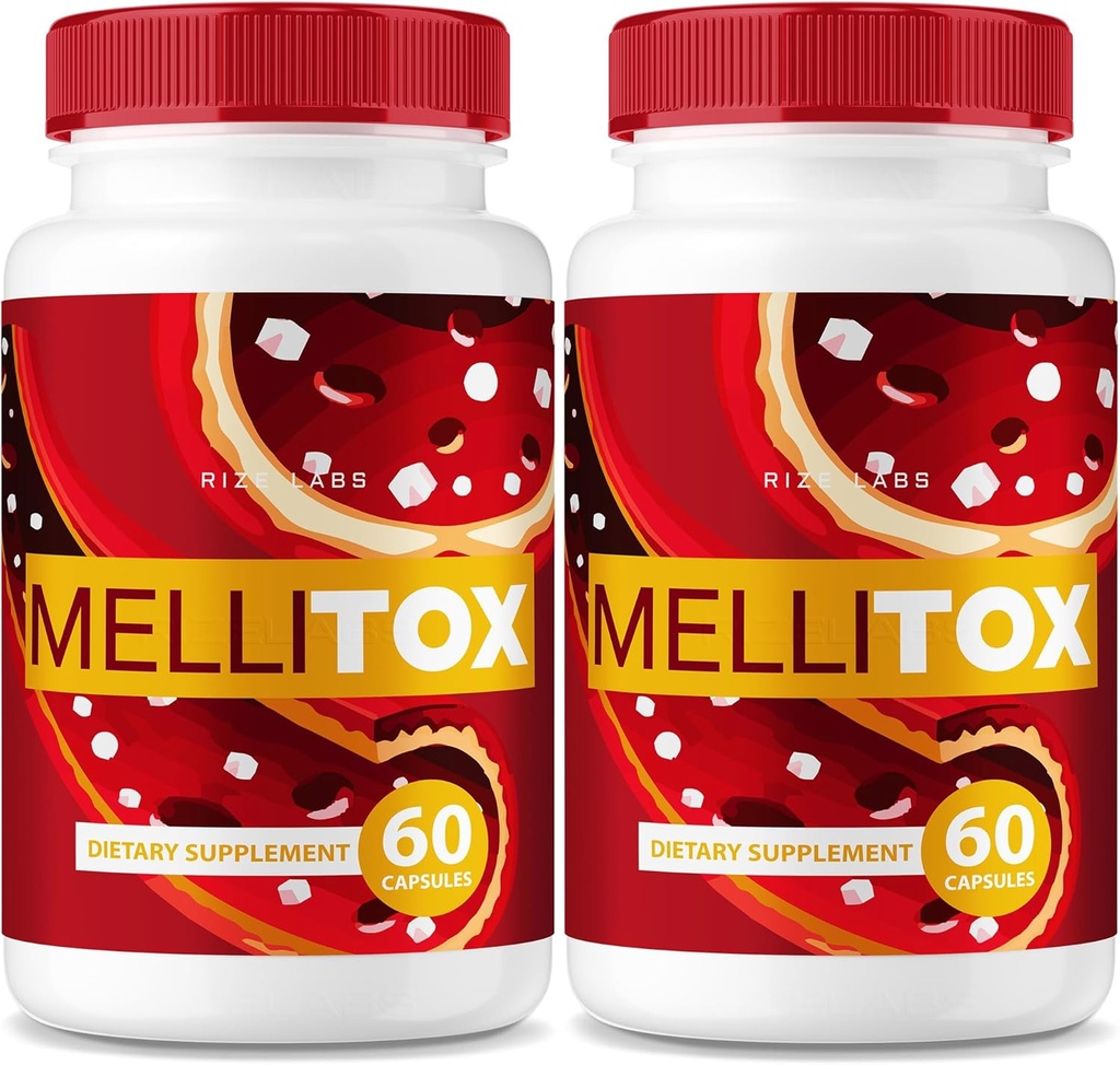 (2 Pack) MelliTox Capsules, MelliTox Supplement Body Detox, MelliTox Maximum Strength Formula, MelliTox Pills for Healthy Cells, MelliTox Pastillas Review (120 kapslar)