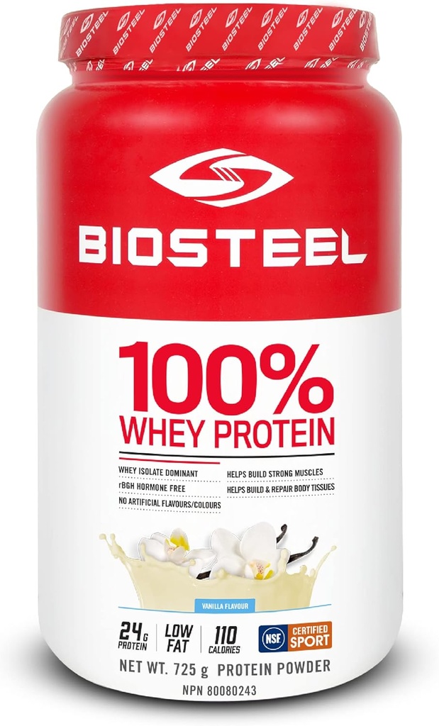 Biostale Sports Vanilla 100% WHay Protein Proplement, rBGH Hormon Free &GMOF Post Apriling, 25 Servings, 25.5 Ounces ไว้วางใจโดย Project Atlettes, NSF สําหรับ Ssport