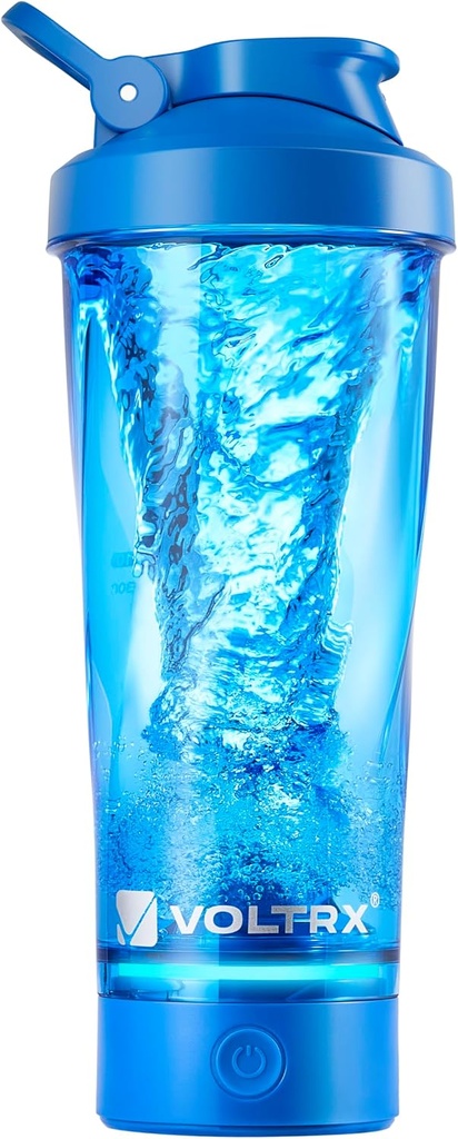 VOLTRX 프리미엄 전기 단백질 셰이커 병, 트리탄으로 만든 - BPA 무료 - 24 oz Vortex 휴대용 믹서 컵 / USB C 충전식 셰이커 컵 단백질 쉐이크