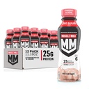 Muscle Milk Original Shake, Strawberry, 11.16 Fl Oz Sticle (Pachet de 12)