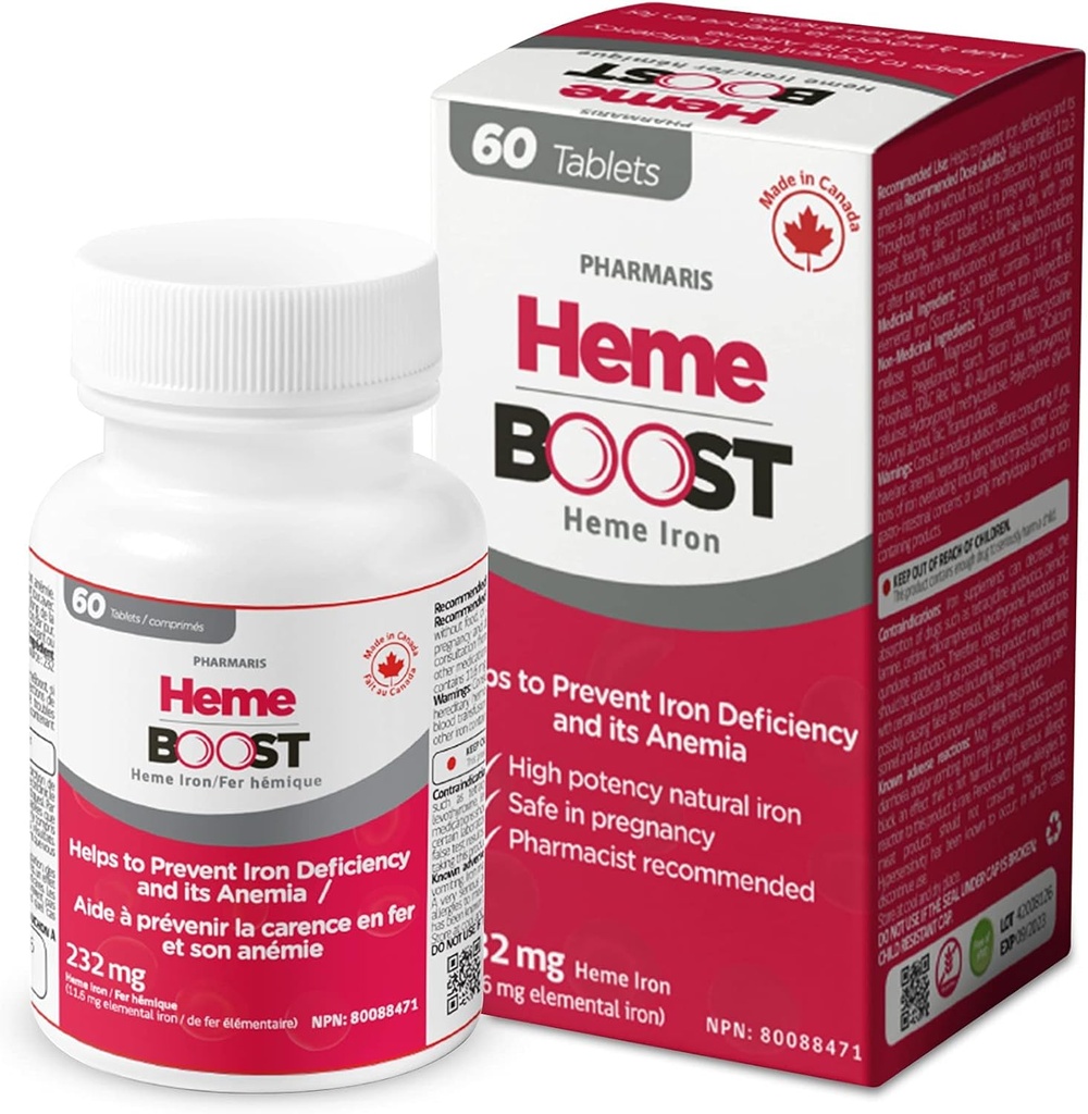 Hemeboost 11, 6 mg (232 mg Heme Iron) I 60 tablettia ...