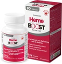 Hemeboost 11.6mg (232mg Heme Iron) I 60 Tablets | High Potency Natural Iron Supplement I High Absorción & Gentle on Stomach I pílulas de ferro para adultos e seguro para uso no embarazo
