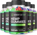 (5 pack) 和谐叶胶体 - 和谐叶胶体高级强力公式 和谐叶胶体 Premium Hemp 25 mg Per Gummy 和谐叶胶体 1500 mg Per Bottle 补充(300 Gummy)