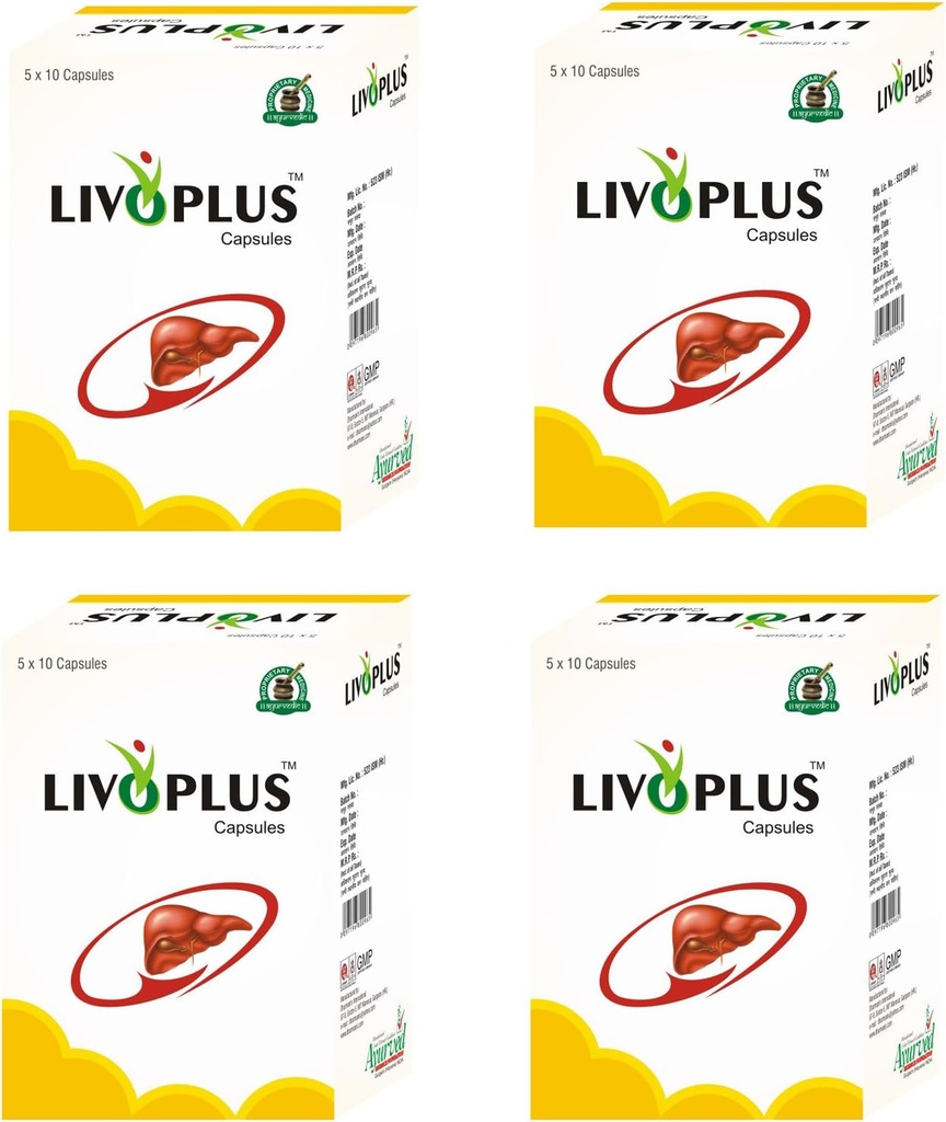 Livoplus Liver Health Supplement, Natural Liver Cleanse, Detox & Repair Pure Herbal Formula para homes e mulleres - 200 cápsulas