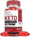 Justified Laboratories Trim Tummy Keto ACV Gummies Extreme 2000MG Trim Tummy Keto Gummies Apple Cider Vinegar Geformuleerd met Granaatappel Beet Juice Powder B12 Vegan Non GMO 60 Gummys