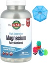 Realizzato per KAL, Magnesio, Fully Chelated, Alta Assorbimento, 270 Tablet + 1 Mini contenitore per 7 giorni