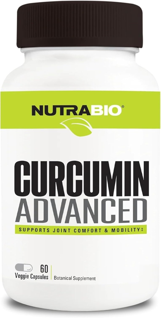 NutraBio Curcumin Advanced Digestion & Joint Support Complex, 60 cápsulas vegetales