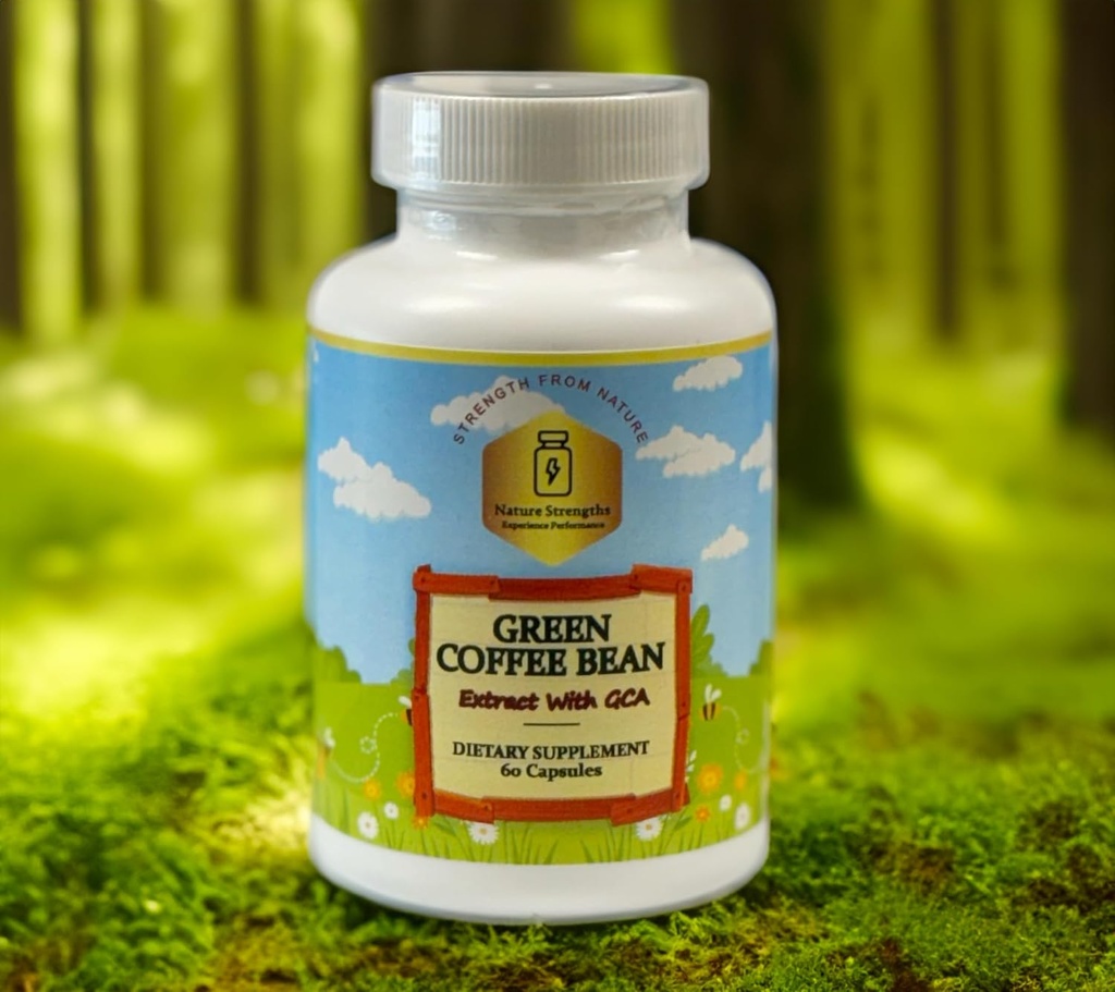 Extracto de feixón verde Premium con 50% GCA - 800mg por porción, soporte antioxidante natural - 60 cápsulas de Veggie - feito en FDA Registered Facility, EUA