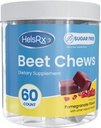 Beet Chews Dietary תוסף - Heart Healthy Chews - Blood Pressure Support and Energy - Sugar Free (60 Count)