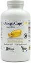 Omega Caps HP Snipps for Mid and Great Dogs High Potency EPA和DHA 最大生物利用率鱼类石油补充剂 在美国制成的皮肤大衣联合和心脏健康250卡普尔