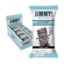 JiMMYBAR! - Cookies N Cream Protein Bars 19g Bar proteína - 7g Baixo azucre - 12 Conde - 58g Bars de saúde - Snack funcional con ingredientes de comida real - Chocolate de boca a man - feito con cacahuetes reais