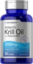 Horbäach Antárctico Krill Oil 2000mg 60 Cápsulas de Softgel □ Ômega-3, EPA, Suplemento DHA com Astaxantina