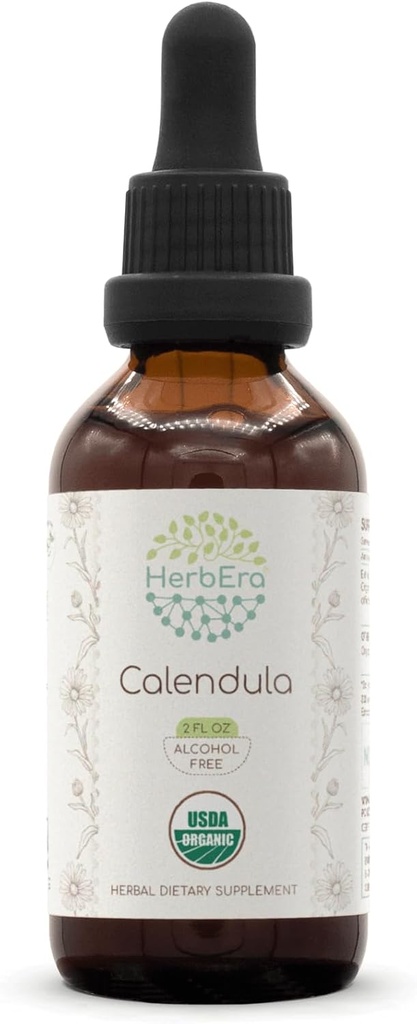 HerbEra Calendula B60 USDA Organic Tincuric Tincurtury | solus (high-pointy Herball offs | Certific Calendulula (Calendula Officlis) ดอกไม้แห้ง (2 Oz)