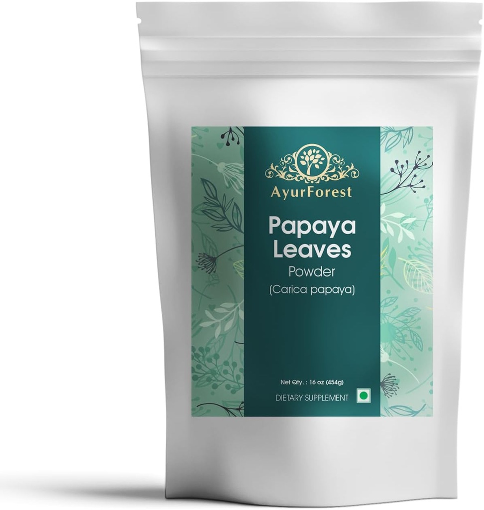 Papaya Leaf Powder Dried Leaves Carica Papaya Herbal Supplemento 16 oncia | 454 grammi