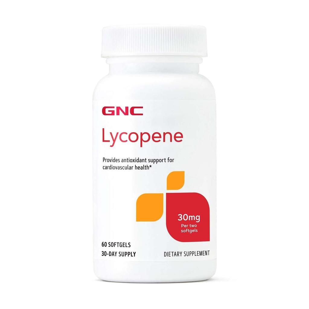GNC Lycopene 30mg, Provides Support for Cardiovascular Health, 60 Softgels