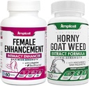 Weibliche Enhancement & Horny Ziegen Weed Pillen - Libido Booster für Männer & Frauen - Hormon Balance - Mood & Energy Pills - 60Caps