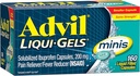 Advil Liqui-Gels Minis Pain Reliver and Fever Reducer, Pain Medicine for Adults with Ibuprofen 200mg for Pain Relief - 160 Liquid Filled Capsules