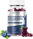Glucosamine Chondroitin Gummies with MSM & Elderberry Extra Strength - Joint Support, Antioxidant Immune Support Supplement for Adults, Men & Women Minerals, coenzyme Q10, DHA- 60 Blueberry Gummies