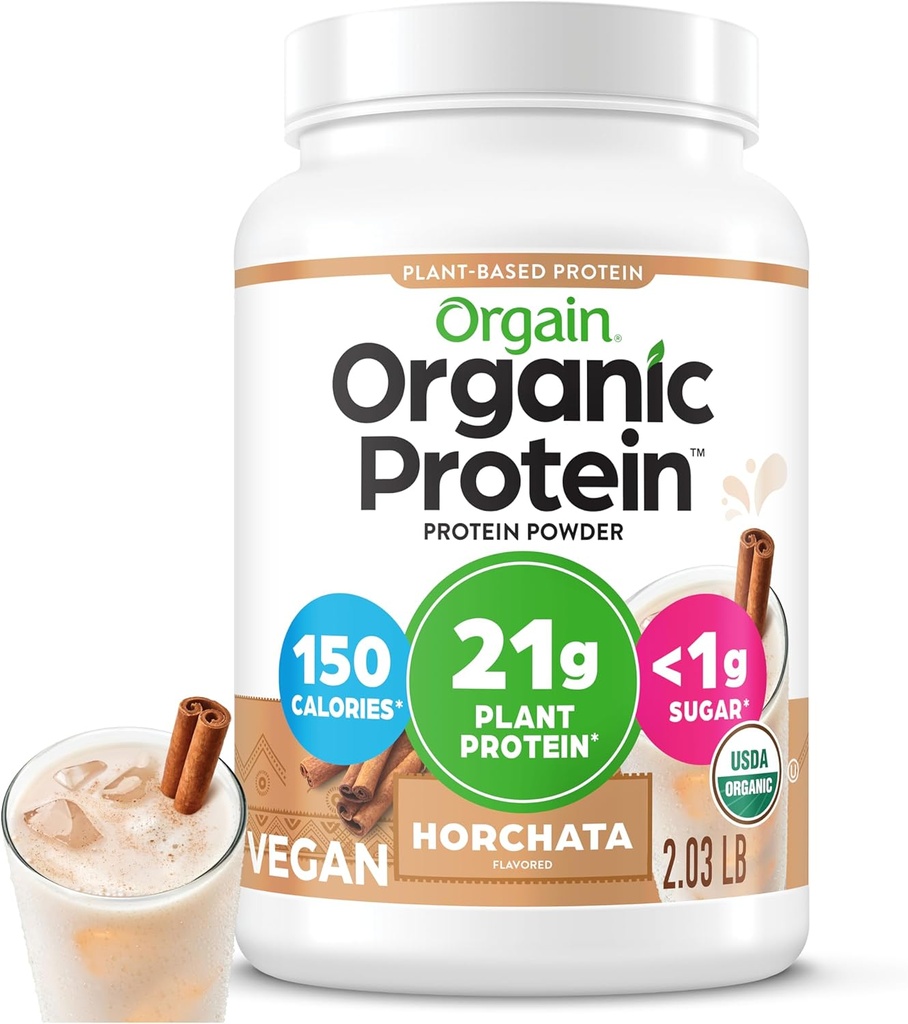 Hoặc có nhiều chất hữu cơ ăn chay Vegan Powder, Horchata - 21g Plan Protein, 9g Prebitic Fiber, Low Net Carb, No Lactose Ingrients, No Added Sugar, Non-GMO, for Shakes & smoothies, 2.03 lb