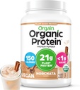 Orgain Organic Vegan Protein Powder, Horchata - 21g Plant Based Protein, 9g Prebiotic Fiber, Low Net Carb, Nessun Lattosio Ingredienti, Non Aggiunto Zucchero, Non OGM, Per Shakes & Smoothies, 2.03 lb