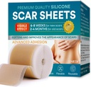 Silicone Scar Sheets, Silicone Scar Tape(1.6)x 120" Roll-300CM, Silicone Tape for Scars, Scar Tape for Surgical Scars, Silicone Scar Strips for C-Section, Tummy Tuck, Keloid ו- Surgical Scars