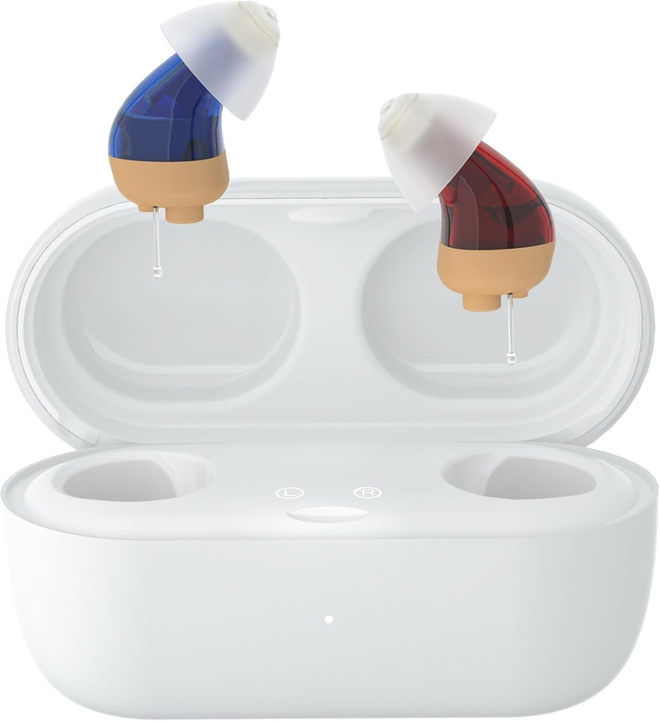 Nabywalne cyfrowe aparaty słuchowe z 16- Channel Sound Processing dla Superior Sound Quality, Over- The- Counter Solution for Hear Loss, Auto- On / Off, TM- S- br3 (Wersja 3)