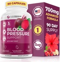 PurePremium Beet Juurkapslid vererõhu toetamiseks - 700 mg täiustatud valem koos peedipulbri, Hawthorni, Hibiskuse ja küüslauguga normaalse lämmastikoksiidi tootmise ja südame tervise jaoks - Non-GMO - 90ct