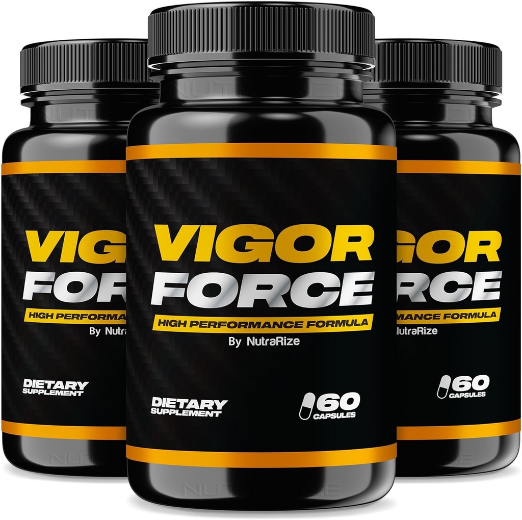 (3 Pack) Vigor Force for Men, Vigor Force High Performance Formula, Official Vigor Force Male Pills 8.50, Premium Ingredients For Maximum Effectiveness, Vigor Force Reviews VigorForced (180 Capsules)
