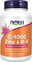 ملحقات الآن، C-1000 Zinc ' D-3، Seasonal Immune Support*، 100 Veg Capsules