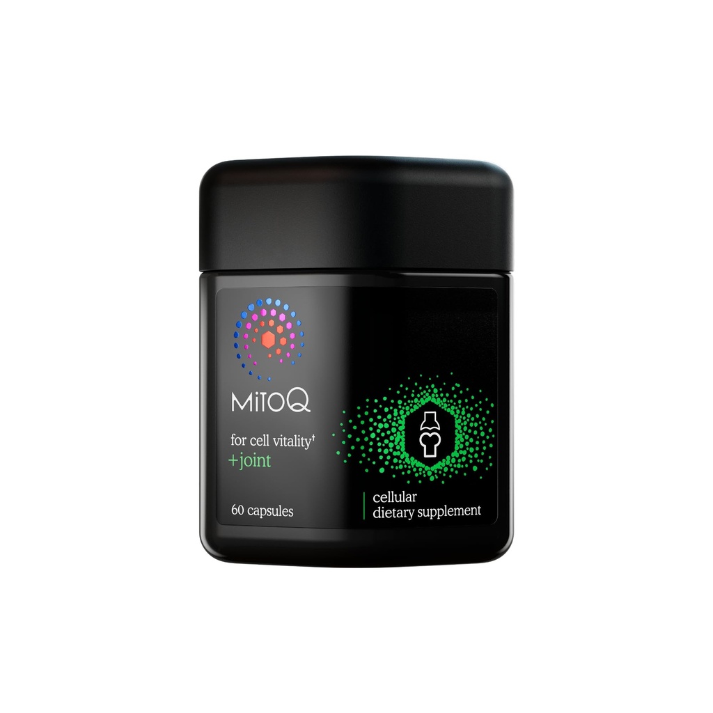 MitoQ +Joint Advanced CoQ10 Antioxidant Supplement - Contains Mitoquinol Mesylate & Green Lipped Mussel Omega Oil Extract - Supports Healthy Joint, Mobility and Cell Vitality (60 Softgel Capsules)
