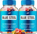 Blue Steel Gummies - BlueSteel Hemp Gummies, Steel Blue Blue Formula Hemp Gummies - Natural Hemp Oil Advanced Formulation, Blue Steel Hemp Gummies revisións (2 Pack - 120 Gummies)