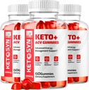 LIVORKA (3 Pack) Ketosyn ACV Gummies, Keto Syn Gummies, Ketosyn Keto Plus ACV Gummies, Ketosyn Keto ACV Gummies, Keto ACV Gummies 1050 MG, Keto ACV Gummies Ketosyn, 180 Gummies pentru 3 luni