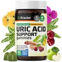 BIO KRAUTER® 7-in-1 Uric Acid Supplement - Tart Cherry, Chanca Piedra, Cranberry, Celery Seed - Natural Kidney Supplement with Milk Thistle and Turmeric - 60 Uric Acid Gummies, 30-Day Supply