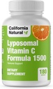 California looduslik liposoomne C-vitamiin 1500mg rasvlahustuv liposoomne C-vitamiini kompleks, kõrge imendumine, immuunsuse tugi, kõrge biosaadavusega kollageeni tugi, antioksüdantide täiendus - 180 kapslit