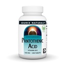 Source Naturals Pantothenic Acid, Vitamin B-5, Dietary Supplement - 100 mg - 250 Tablets