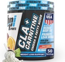 BPI Sports CLA +Carnitine - CLA L Carnitine & Linoleic Acid - Çıxış qayıtma, Metabolism & Lean Muscle - Caffeine Free - Fruit Punch - 50 Xidmət - 12.34 oz