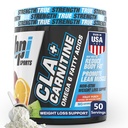 BPI Sports CLA+Carnitine – CLA L Carnitine & Linoleic Acid – L Carnitine Supplement for Weight Loss, Metabolism & Lean Muscle – Caffeine Free – Fruit Punch – 50 Servings – 12.34 oz
