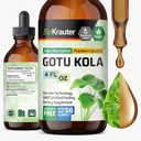 BIO KRAUTER® Centella Asiatica (Gotu Kola)- Liquid Drops Gotu Kola Extract 685 mg/Serving 4 Fl.Oz 56-Day Supply - Pure Vegan Brain Supplement, Supports Calm, Focus & Memory - Alcohol & Sugar Free