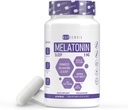 Melatonin para durmir para homes e mulleres - Melatonin do sono - Extracto de raíz Valerio - cápsulas de melatonina 3mg vexetariana - Axuda ao sono para adultos - Suplementos de sono profundo para Ease Jet Lag Strain