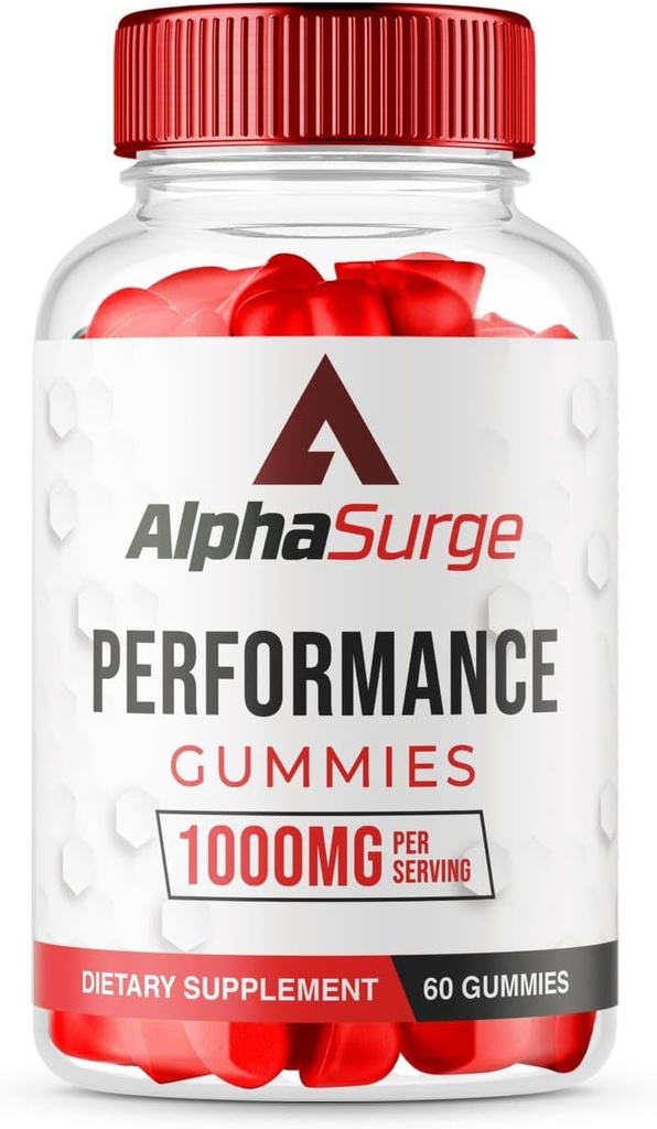 (1 balenie) AlphaSurge Gumies pre mužov, Alpha Surge Advanced Formula Gummies s 1000 MG Chewable, AlphaSurge prírodné zložky Gummies (60 Gummies)