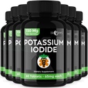 Potassium Iodide Pills Tablets - 7-Pack 130mg Servings Total of 420Tablets -Dr Emys Potassium Iodide Tablets