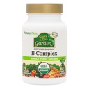 NaturesPlus Source of Life Garden B-Complex - 60 Capsules - Complete Vitamin B Supplement - USDA Organic, Non-GMO, Vegan, Gluten Free - 30 Servings