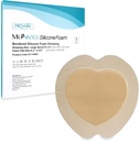 MedVance TM Silicone - Sacral Bordered Silicone Adhesive Foam Wound Dressing, Bed Sore Trattamento Bandage per Sacrum, Dimensioni 9"x 9" (6.1" Pad x 6.6" Pad), Box di 5 condimenti