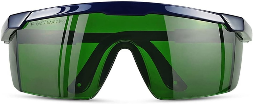 FreeMascot IPL 200nm-2000nm Laser Safety Glasss for Laser Removal Treatment and Laser Cosmetology Operator Eye Protection with Case (Green)